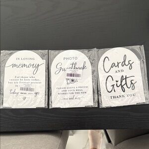 Elegant White Wedding Signage Set